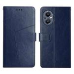 For OnePlus Nord N20 5G Y Stitching Horizontal Flip Leather Phone Case(Blue)