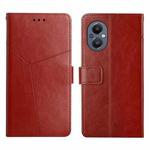 For OnePlus Nord N20 5G Y Stitching Horizontal Flip Leather Phone Case(Brown)