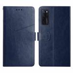 For ZTE Axon 20 4G Y Stitching Horizontal Flip Leather Phone Case(Blue)