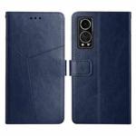 For ZTE Axon 30 Y Stitching Horizontal Flip Leather Phone Case(Blue)