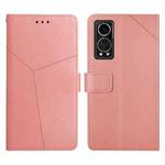 For ZTE Axon 30 Y Stitching Horizontal Flip Leather Phone Case(Rose Gold)