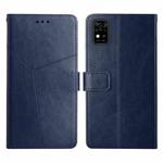 For ZTE Blade A31 Y Stitching Horizontal Flip Leather Phone Case(Blue)