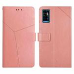 For ZTE Blade A71 Y Stitching Horizontal Flip Leather Phone Case(Rose Gold)
