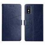 For ZTE Blade L9 Y Stitching Horizontal Flip Leather Phone Case(Blue)
