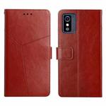 For ZTE Blade L9 Y Stitching Horizontal Flip Leather Phone Case(Brown)
