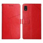 For ZTE Blade L210 Y Stitching Horizontal Flip Leather Phone Case(Red)