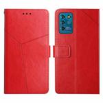 For ZTE Blade V30 Vita Y Stitching Horizontal Flip Leather Phone Case(Red)