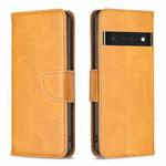 For Google Pixel 7 Pro 5G Lambskin Texture Leather Phone Case(Yellow)