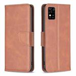 For ZTE Blade  A31 Lambskin Texture Leather Phone Case(Brown)