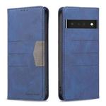 For Google Pixel 7 Pro 5G Magnetic Splicing Leather Phone Case(Blue)