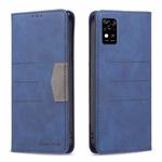 For ZTE Blade  A31 Magnetic Splicing Leather Phone Case(Blue)