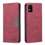 For ZTE Blade  A31 Magnetic Splicing Leather Phone Case(Red)