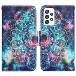 For Samsung Galaxy A33 5G Painted Pattern Horizontal Flip Leather Phone Case(Starry Mandala)