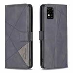 For ZTE Blade  A31 BF05 Magnetic Buckle Rhombus Texture Leather Phone Case(Black)