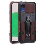 For Samsung Galaxy A03 Core Armor Warrior Shockproof PC + TPU Phone Case(Coffee)