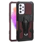 For Samsung Galaxy A73 5G Armor Warrior Shockproof PC + TPU Phone Case(Coffee)