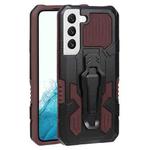 For Samsung Galaxy S22 5G Armor Warrior Shockproof PC + TPU Phone Case(Coffee)