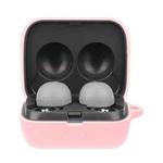Solid Color Earphone Protective Case with Hook For Sony LinkBuds WF-L900(Pink)