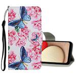 For Samsung Galaxy S21 FE 5G Colored Drawing Pattern Flip Leather Case(Dragonfly Flower)