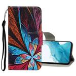For Samsung Galaxy S22+ 5G Colored Drawing Pattern Flip Leather Case(Colorful Flowers)