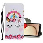 For Samsung Galaxy S22 Ultra 5G Colored Drawing Pattern Flip Leather Case(Crown Unicorn)