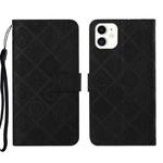 For iPhone 13 Pro Ethnic Style Embossed Pattern Leather Phone Case (Black)