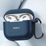ROCK RPC3013 Silicone Earphone Protective Case with Hook For AirPods 3(Blue)