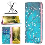 For Nokia G11 / G21 Colored Drawing Pattern Invisible Magnetic Leather Phone Case(Plum Blossom)