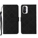 For Xiaomi Redmi K40 Ethnic Style Embossed Pattern Leather Phone Case(Black)