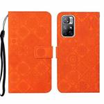 For Xiaomi Redmi Note 11 Ethnic Style Embossed Pattern Leather Phone Case(Orange)