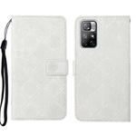 For Xiaomi Redmi Note 11 Ethnic Style Embossed Pattern Leather Phone Case(White)