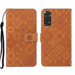 For Xiaomi Redmi Note 11 4G Global Ethnic Style Embossed Pattern Leather Phone Case(Brown)