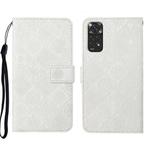 For Xiaomi Redmi Note 11 4G Global Ethnic Style Embossed Pattern Leather Phone Case(White)