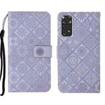 For Xiaomi Redmi Note 11 4G Global Ethnic Style Embossed Pattern Leather Phone Case(Purple)