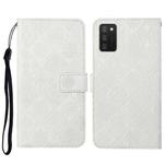 For Samsung Galaxy A03s 164mm Ethnic Style Embossed Pattern Leather Phone Case(White)