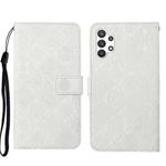 For Samsung Galaxy A13 4G Ethnic Style Embossed Pattern Leather Phone Case(White)