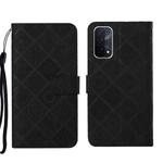 For OPPO A74 5G Ethnic Style Embossed Pattern Leather Phone Case(Black)