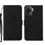 For OPPO A94 4G Ethnic Style Embossed Pattern Leather Phone Case(Black)