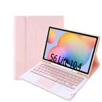 A610B-A Candy Color Bluetooth Keyboard Leather Case with Pen Slot & Touchpad For Samsung Galaxy Tab S6 Lite 10.4 inch SM-P610 / SM-P615(Pink)