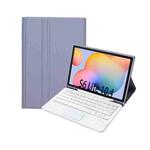 A610B-A Candy Color Bluetooth Keyboard Leather Case with Pen Slot & Touchpad For Samsung Galaxy Tab S6 Lite 10.4 inch SM-P610 / SM-P615(Purple)