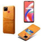 For OPPO Realme C12 Calf Texture PC + PU Leather Back Cover with Dual Card Slots(Orange)