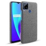 For OPPO Realme C15 Cloth Texture PC + Nylon Back Case(Grey)