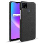 For OPPO Realme C25 Cloth Texture PC + Nylon Back Case(Black)