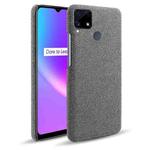 For OPPO Realme C25 Cloth Texture PC + Nylon Back Case(Grey)