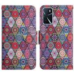 For OPPO A16 Painted Pattern Flip Leather Phone Case(Kaleidoscope)