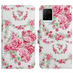 For vivo Y21 / Y21S / Y33S Painted Pattern Flip Leather Phone Case(Rose Flower)
