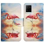 For vivo Y21 / Y21S / Y33S Painted Pattern Flip Leather Phone Case(Flamingo)