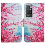 For Xiaomi Redmi 10 Painted Pattern Flip Leather Phone Case(Cherry Blossoms)