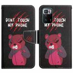 For Xiaomi Redmi Note 10 Pro 5G Painted Pattern Flip Leather Phone Case(Red Bear)