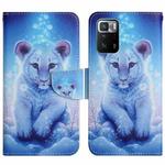 For Xiaomi Redmi Note 10 Pro 5G Painted Pattern Flip Leather Phone Case(Little Leopard)